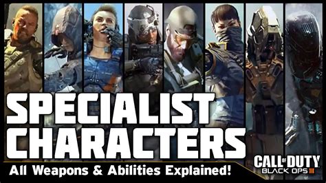 COD Black Ops 3 All Specialists and Characters (Weapons and .